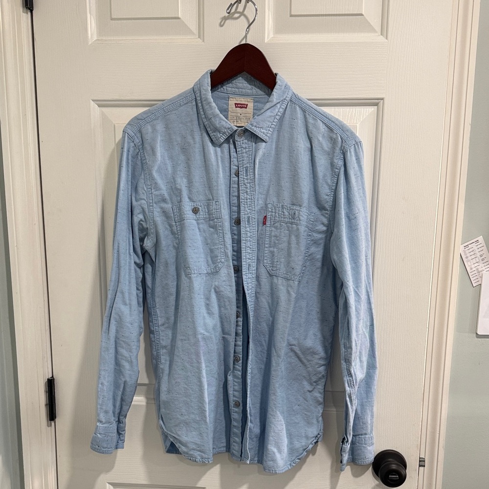 Levi's Sky Blue Casual Button Down Shirt